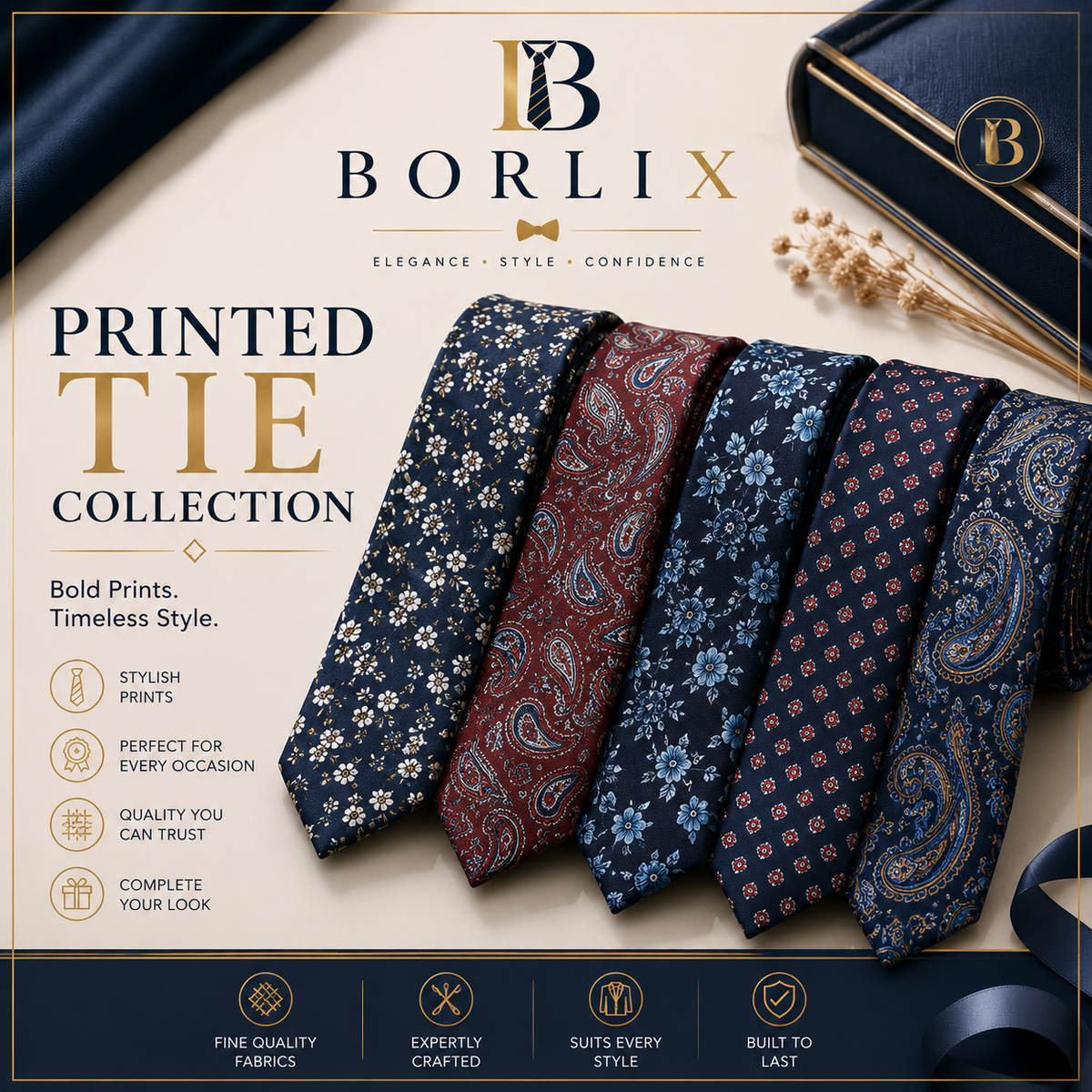 Printed tie collection