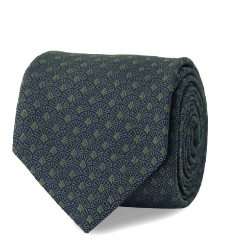 Borlix Emerald Crest Pattern Necktie