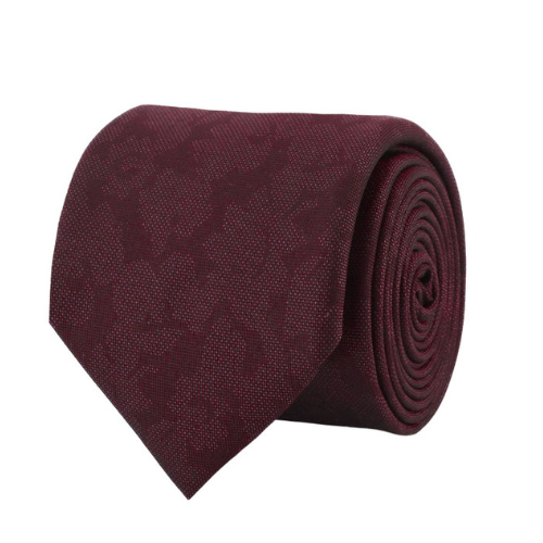 Borlix Burgundy Textured Pattern Necktie