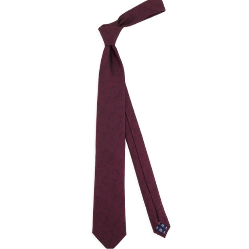 Borlix Burgundy Textured Pattern Necktie